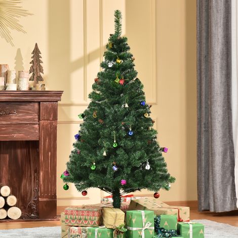 Vert - Sapin de Noël artificiel 150 cm doté de 420 branches Ornements Cocottes de pin Décoration de Noël pour intérieurs (1/4)
