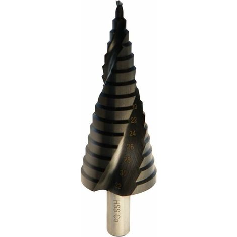 royaluxe -Foret étagé en 6% Cobalt pour acier inoxydable et métal (4-32 mm/15 étapes) (1/3)