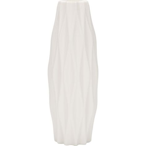 Vase Fleur Blanc Plastique Imitation Céramique Décoration Nordique Panier à Fleurs (1/4)
