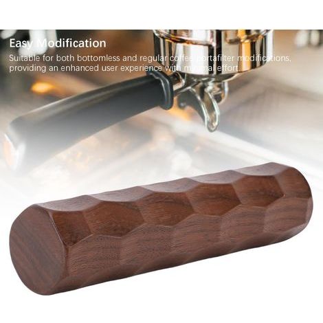 Walnut wood handle for M10 filter holder – Compatible with solid and bottomless filter holders (1/4)