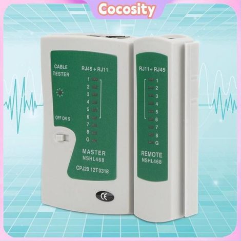 Testeur De Câble - RJ45 Et RJ11 - Pour Diagnostic Réseau Et Téléphonique - Fonctionnement À Pile 9 V - Compact Et Robuste - 1 Pièce (1/4)