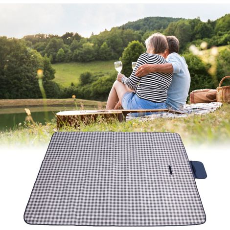 Tapis de pique-nique multifonctionnel, tapis d'extérieur résistant à l'humidité, épais, imperméable et résistant à l'humidité, idéal pour les sorties printanières, les pique-niques, le camping et la p (1/5)