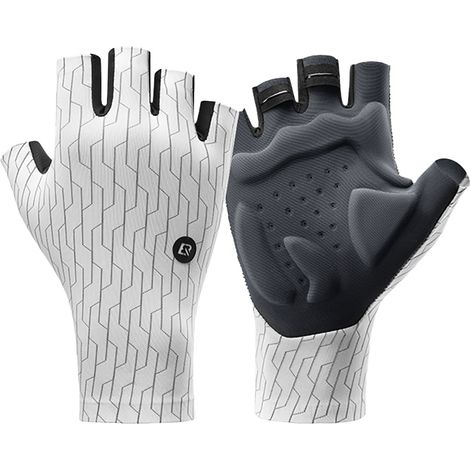 Gants de cyclisme sur route taille XL - blancs et noirs (1/4)