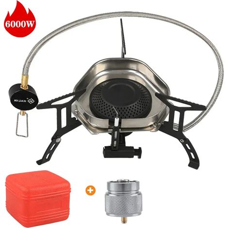 Réchaud de camping/randonnée 6000W haute puissance, pliable et coupe-vent, portable, idéal pour les pique-niques et les barbecues. (1/5)
