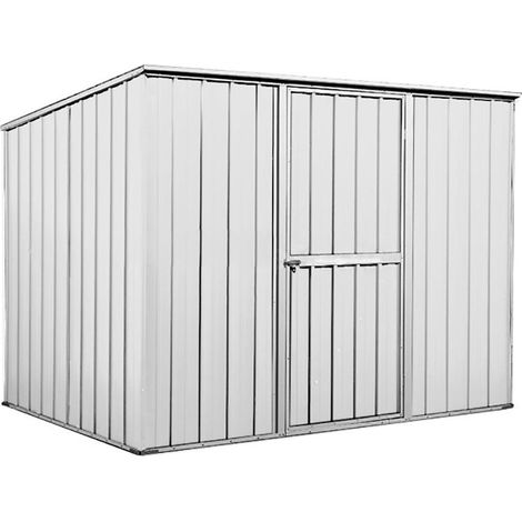 Casetta Box da Giardino in Lamiera di Acciaio Porta Utensili 260x185x192 cm Enaudi Bianca (1/5)