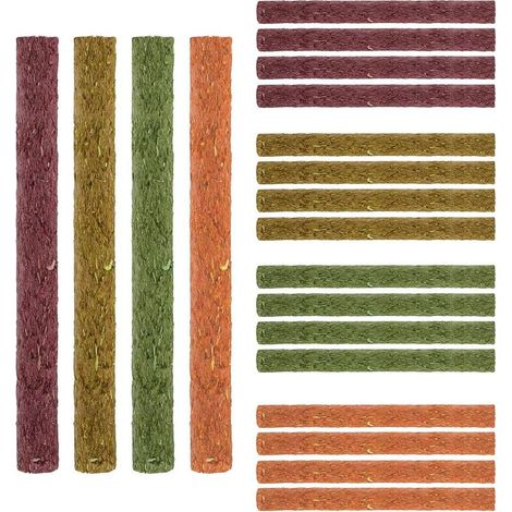 20 bâtons de foin Jouet à mâcher pour lapin cochon d'Inde hamster chinchilla friandise de lapin, 3 saveurs (1/5)