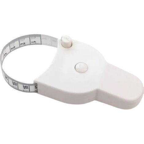 Mètre ruban souple, 150 cm / 60 pouces, pour mesurer la silhouette, blanc, rétractable (1/5)