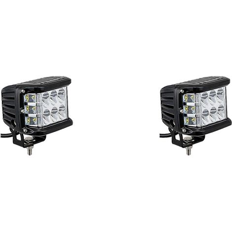 2X Auto Triple Éclairage Côté Projecteur de Travail Éclairage Plafond Feux Clignotants Phare Projecteur Stroboscope LED E (1/5)