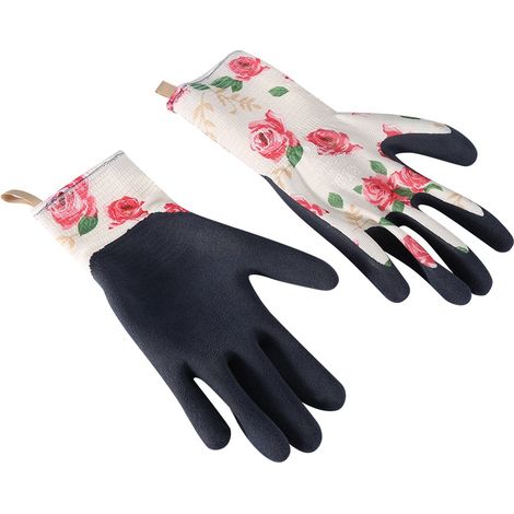 Paire de gants longs pour femme, antidérapants, imperméables et anti-perforation, pour le jardinage (rose, taille S) (1/5)