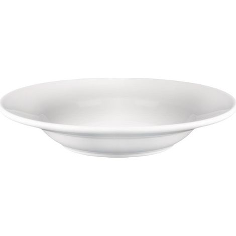 Assiettes à Potage en Porcelaine Blanche 228 mm Athena - Lot de 6