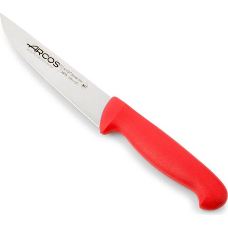 Coltello da cucina Arcos 2900 - Prof 290522 in acciaio inox Nitrum e mango ergonomico rosso Polipropilene e 15 lama cm, coperchio espositivo