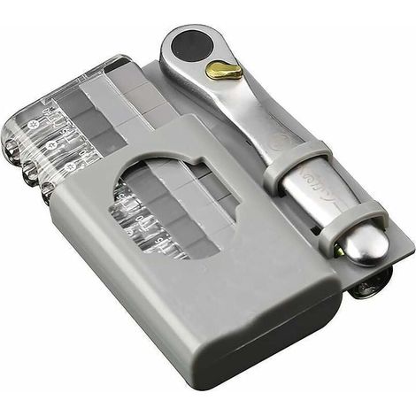 YMYNY Lot de 12 Micro Clé à cliquet Set de tournevis avec poignée réversible et adaptateur pour montage de meubles et réparation automatique (FO-9212C) (1/4)