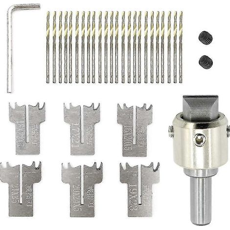 Ensemble de 30 forets à anneaux, lames de 16 à 21 mm, foret à anneaux pour bois, fabricant d'anneaux en bois, foret à perles en acier et en bois (1/5)