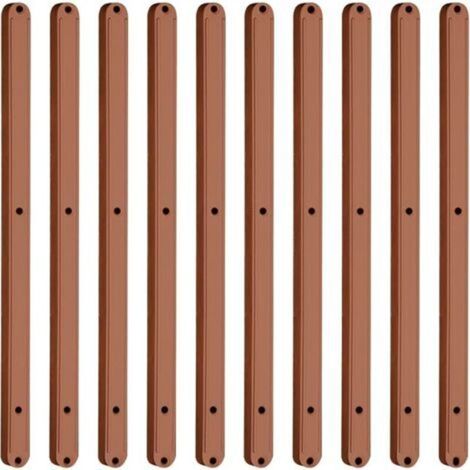 Confezione da 5 paia di guide per cassetti in plastica, 298 mm, marroni (1/4)