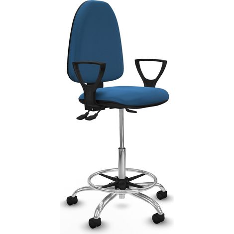Piqueras y Crespo Taburete Aýna azul claro ajustable