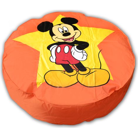 Pouf géant orange Mickey Mouse ø 110 cm (1/2)