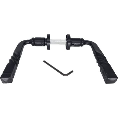 Poignée pour portes métalliques ou en fer - épaisseur porte - couleur noire : 35÷55 (mm) (1/5)