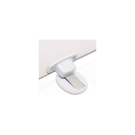Fermaporta magnetico in metallo resistente, fermaporta durevole, 1 pezzo, bianco. - Crezuo