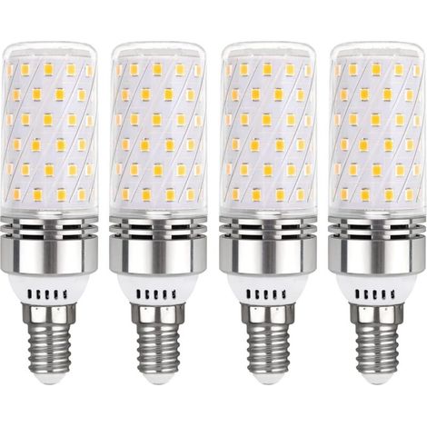 Ampoule E14 Led 12w Blanc Froid 6000k, 1450lm, Équivalent Halogène E14 100w, 360° Lumiere, Ac 220v, Ampoule E14 Led Pour Éclairage Intérieur, Non-Dimmable, Lot De 4