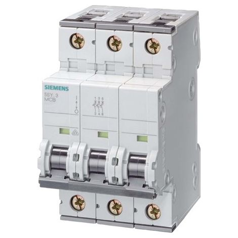 Interruptor automático Siemens 16 A 3 polos B gris
