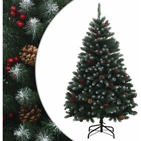 Árbol de Navidad artificial con ramas articuladas 180 cm PVC vidaXL