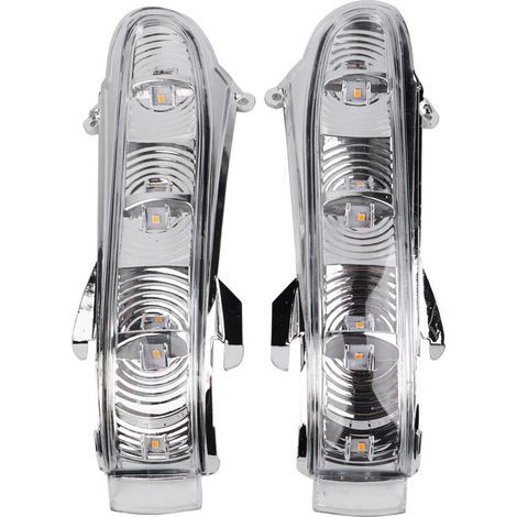 Espejos retrovisores LED con intermitentes para Mercedes W215/W220 (1999-2003) - Lente transparente - Fácil instalación (1/5)