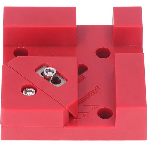 Lot de 1 pince d'angle à 90° en plastique rouge pour menuiserie, fixation meubles placards tiroirs cadres (1/5)