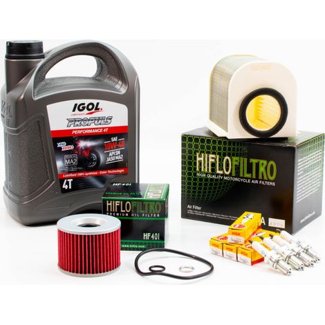 Kit Révision Filtres Bougies pour YAMAHA XJR 1300 de 1999 à 2001 - IGOL PROPULS PERFORMANCE 10W40 4L