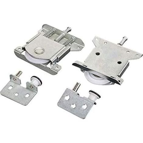 2-teilige Schiebetürrollen für Kleiderschränke, Schiebetürteile für Kleiderschränke, Rollen, Laufschienen, Schiebetürrollen für Kleiderschränke, Tragkraft: 30 kg (1/4)