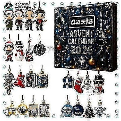 25-26 Oasis British Rock Adventsüberraschungsbox, Weihnachtsbaumschmuck, Acryl-Anhänger (1/3)