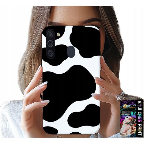 Custodia per Samsung Galaxy A21 - toppe a mucca in bianco e nero, motivi alla moda (1/5)