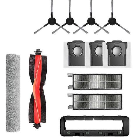 Lot de 12 pièces de rechange pour aspirateur Dreame Mova G30/G30 Pro/G30 Ultra : brosse, filtre HEPA, sac à poussière et chiffon de nettoyage.