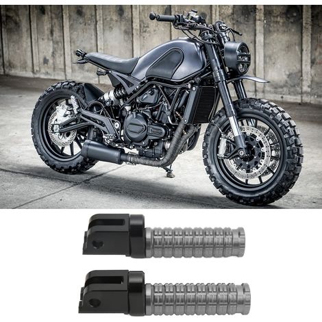 Motorrad-Vorderradpedale, ein Paar (links und rechts), kompatibel mit Benelli Leoncino 500 2018-2022 (Referenz: BL480-QJT), grau. (1/5)