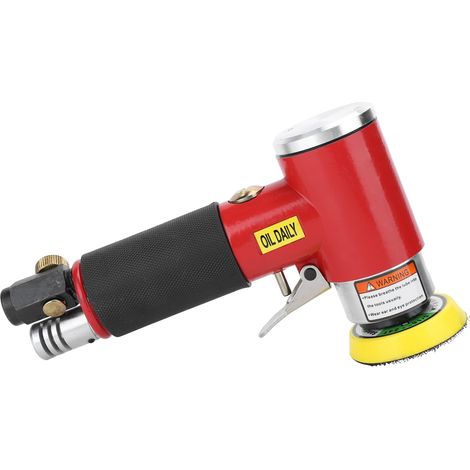 Mini-Druckluftschleifer, Exzenterschleifer, Poliermaschine mit Schleifpapier für AutomobileRed (1/5)