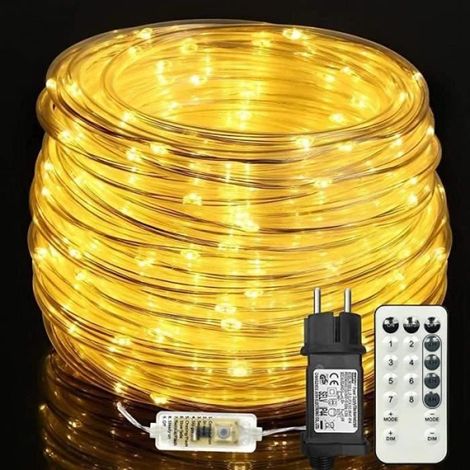 1 pièce Guirlande Lumineuse Extérieur, Tube LED 20 m 200 LED, Étanche IP65, 8 Modes, Décoration Jardin Terrasse Fêtes (1/4)