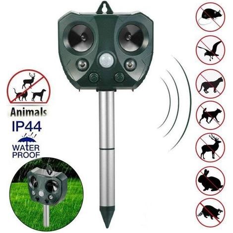 Ultrasonic Repellent for Cats, Dogs, and Mice - Adjustable Frequency to Protect Gardens from Pests