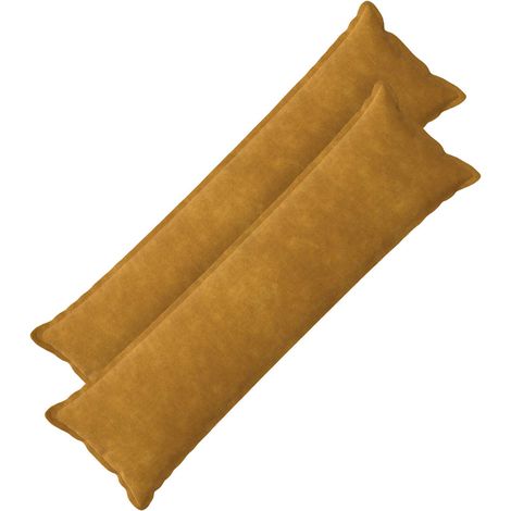 vidaXL Coussin avec oreiller HOUTEN 2 pc Jaune Fleece en microfibre (1/5)