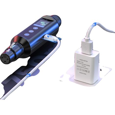 Récepteur DMX512 sans fil, batterie intégrée, affichage LED intelligent, 4PCS (1/5)