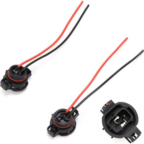 Kit 2 adaptateurs mâles de connectique pour feux de route/antibrouillard, douille H16 5202, ampoule LED ou halogène, câblage auto (1/5)