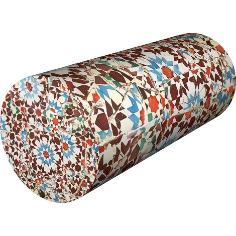 Cuscino riabilitativo Katalonia roller Ø15x40 cm - velluto, memory foam, per supporto collo e schiena, Bertoni (1/5)
