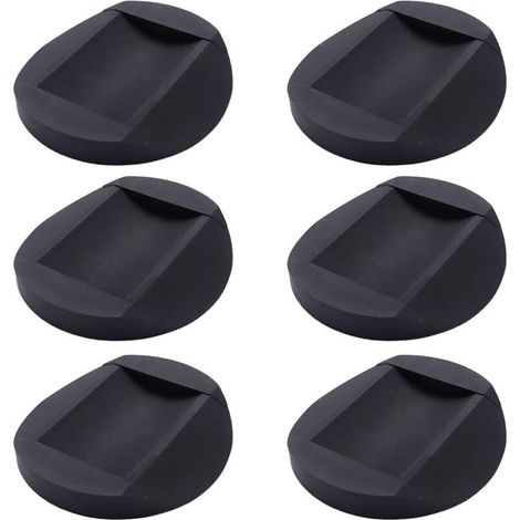 6x rutschfeste schwarze Gummifüße für Stühle – Möbelgleiter und Rollen, universell für alle Bodenbeläge
