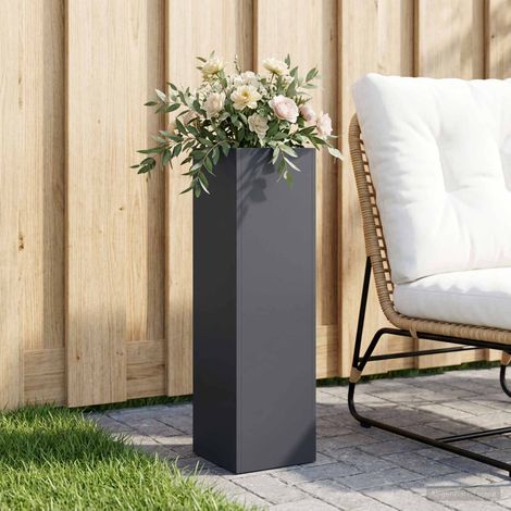 vidaXL Macetero de Jardín Gris antracita 20 x 20 x 75 cm (1/5)