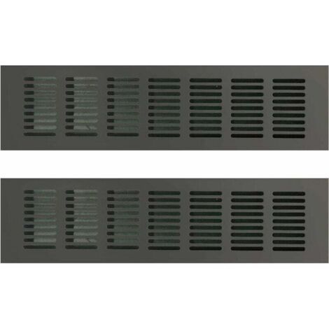 2PCS Grille de Ventilation Rectangulaire, Grille D'aération Rectangulaire, Grille D'aération, Grille Ventilation Rectangulaire, Grille d Aeration Rectangulaire pour une Ventilation Idéale 80 × 300mm (1/4)