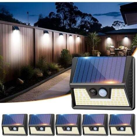 [NEVER USED] Solar Outdoor Motion Sensor Lights, 6-Pack, IP65 Waterproof, 3 Modes, 270° Cool White Outdoor Lighting, Wall Lights for Garden and Garage