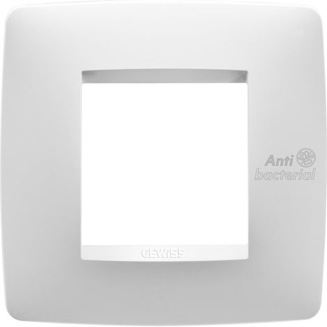 PLAQUE ONE INT.2P BLANC ANTIBACTERIEN GEWISS GW16122AB
