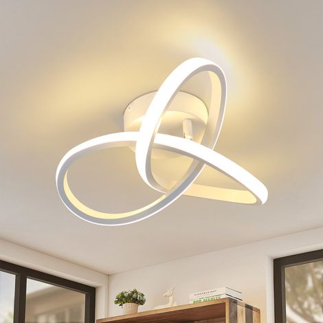GBLY LED Deckenleuchte Warmweiß Deckenlampe Flur - 19W Flurlampe Modern Küchenlampe 3000K Klein Schlafzimmerlampe Weiß Geometrie Design Lampe für Küche Wohnzimmer Eingang Korridor Studio