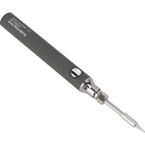 Kit fer à souder sans fil, stylo à souder électronique rechargeable USB, température réglable, chauffage rapide, outil de soudure pour fils DIY gris (1/5)
