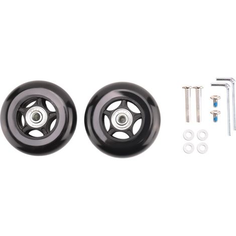Roues de Rechange pour Valise 80mm Diamètre Universel Roulement à Billes