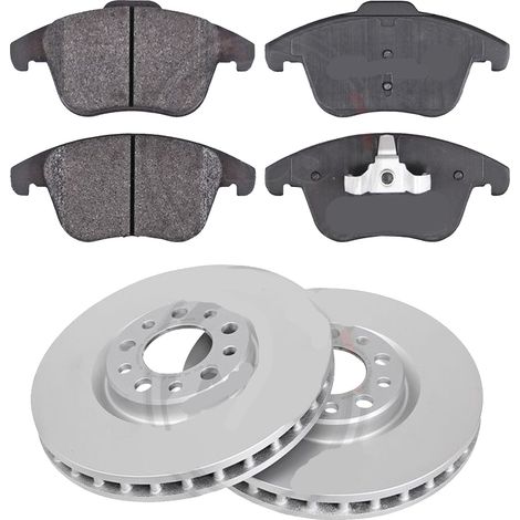 KIT FRENI ANTERIORI compatibile con AUDI A5 (8T3,8TA,8F7) - DISCHI + PASTIGLIE OEM: FDB4045 / 17862 , 17777 , 18098 , 18112 /SOSTITUZIONE DIRETTA/BASSA POLVERE/SILENZIOSO (1/5)