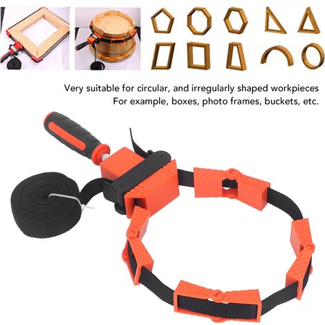 4m sangle nylon serre-câble plastique compact portable, serre-joint pour cadre menuiserie